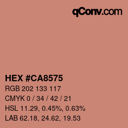 Color code: HEX #CA8575 | qconv.com
