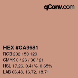 Color code: HEX #CA9681 | qconv.com