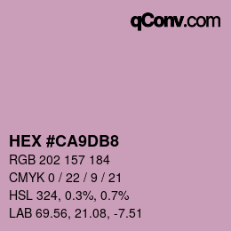 Color code: HEX #CA9DB8 | qconv.com