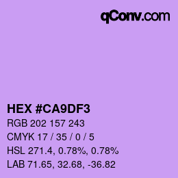 Color code: HEX #CA9DF3 | qconv.com