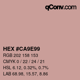 Color code: HEX #CA9E99 | qconv.com