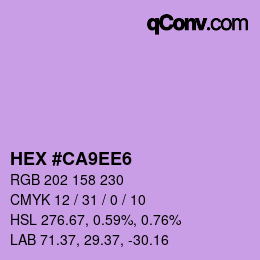 カラーコード: HEX #CA9EE6 | qconv.com