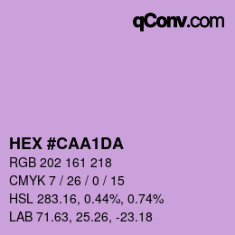Color code: HEX #CAA1DA | qconv.com