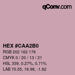 Color code: HEX #CAA2B0 | qconv.com
