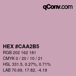 カラーコード: HEX #CAA2B5 | qconv.com