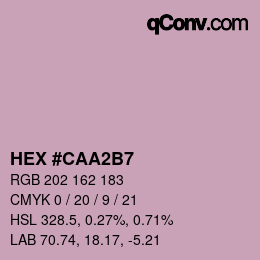 Color code: HEX #CAA2B7 | qconv.com