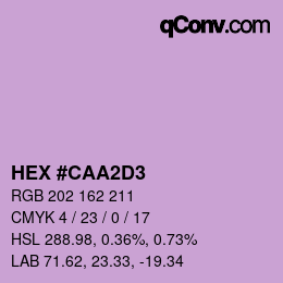 Color code: HEX #CAA2D3 | qconv.com
