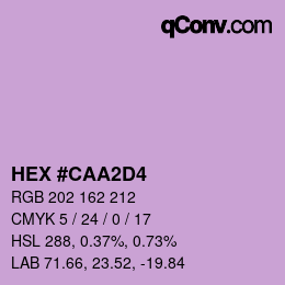 Color code: HEX #CAA2D4 | qconv.com