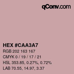 Color code: HEX #CAA3A7 | qconv.com