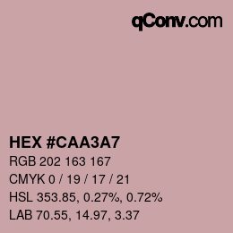 Color code: HEX #CAA3A7 | qconv.com