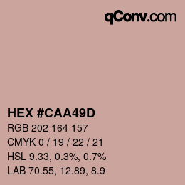 Código de color: HEX #CAA49D | qconv.com