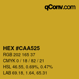 Color code: HEX #CAA525 | qconv.com