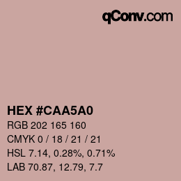 Código de color: HEX #CAA5A0 | qconv.com