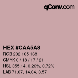 Color code: HEX #CAA5A8 | qconv.com
