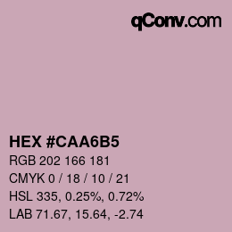カラーコード: HEX #CAA6B5 | qconv.com