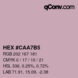 颜色代码: HEX #CAA7B5 | qconv.com
