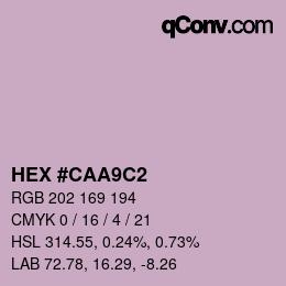 Color code: HEX #CAA9C2 | qconv.com
