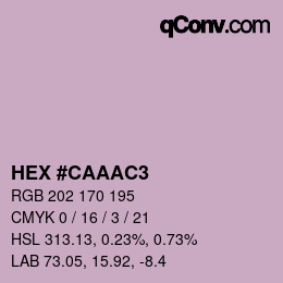 Color code: HEX #CAAAC3 | qconv.com