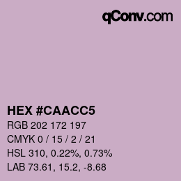Color code: HEX #CAACC5 | qconv.com