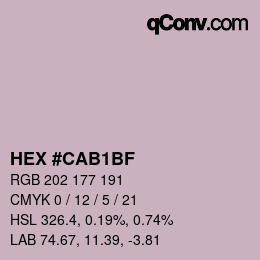 Color code: HEX #CAB1BF | qconv.com