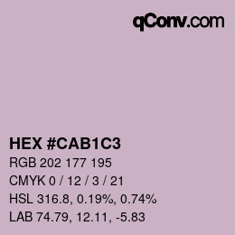 Color code: HEX #CAB1C3 | qconv.com