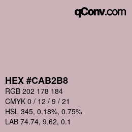 Color code: HEX #CAB2B8 | qconv.com