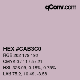 Farbcode: HEX #CAB3C0 | qconv.com