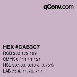 Color code: HEX #CAB3C7 | qconv.com