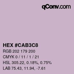 Color code: HEX #CAB3C8 | qconv.com