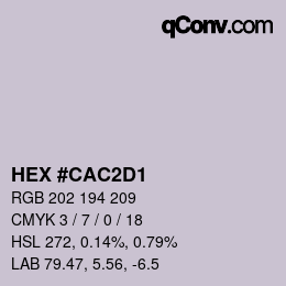 Color code: HEX #CAC2D1 | qconv.com