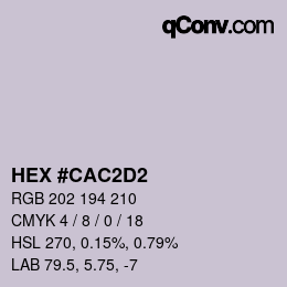 Color code: HEX #CAC2D2 | qconv.com