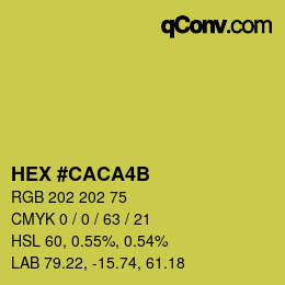 Color code: HEX #CACA4B | qconv.com