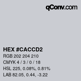 Color code: HEX #CACCD2 | qconv.com