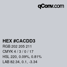 Color code: HEX #CACDD3 | qconv.com