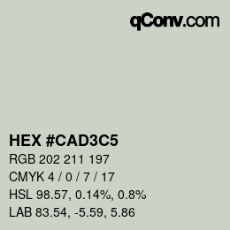 颜色代码: HEX #CAD3C5 | qconv.com