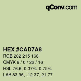 颜色代码: HEX #CAD7A8 | qconv.com