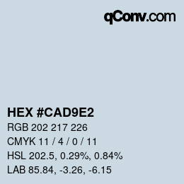 カラーコード: HEX #CAD9E2 | qconv.com