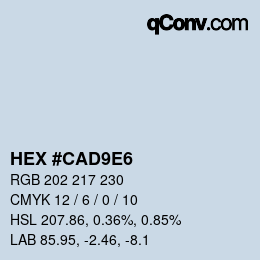 Color code: HEX #CAD9E6 | qconv.com