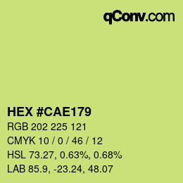 Farbcode: HEX #CAE179 | qconv.com