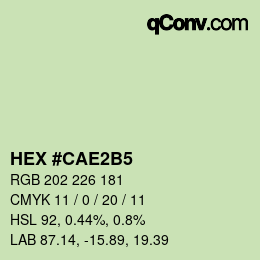 Color code: HEX #CAE2B5 | qconv.com