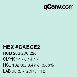 カラーコード: HEX #CAECE2 | qconv.com