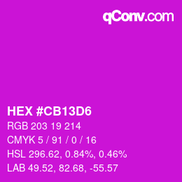 Color code: HEX #CB13D6 | qconv.com