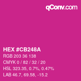 Color code: HEX #CB248A | qconv.com