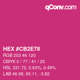 Farbcode: HEX #CB2E78 | qconv.com