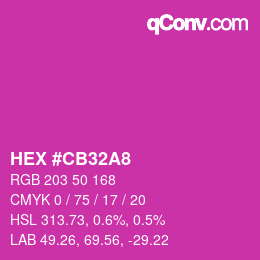 Color code: HEX #CB32A8 | qconv.com