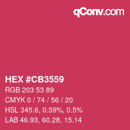 Color code: HEX #CB3559 | qconv.com