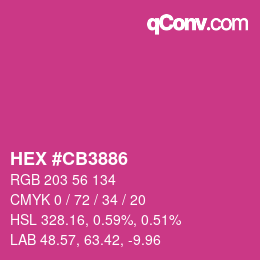 Color code: HEX #CB3886 | qconv.com