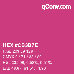 Color code: HEX #CB3B7E | qconv.com