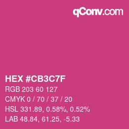 Color code: HEX #CB3C7F | qconv.com