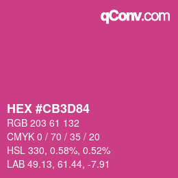 Color code: HEX #CB3D84 | qconv.com